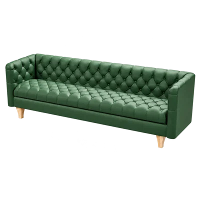 Green Chesterfield sofa